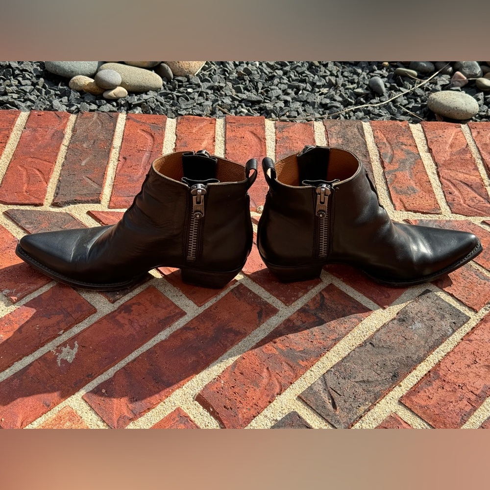 Frye Sacha Moto Shortie Black Boots - Picture 2 of 5